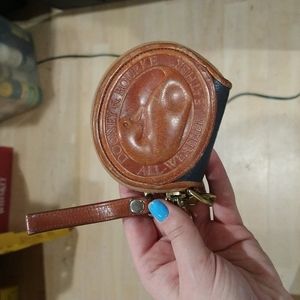 Rare Dooney & Bourke Vintage Oversized DuckLeather Coin Change Zip Purse Bag